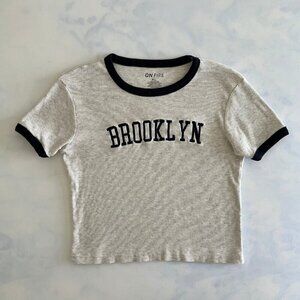 On Fire Brooklyn Cotton Ribbed Ringer Baby Tee